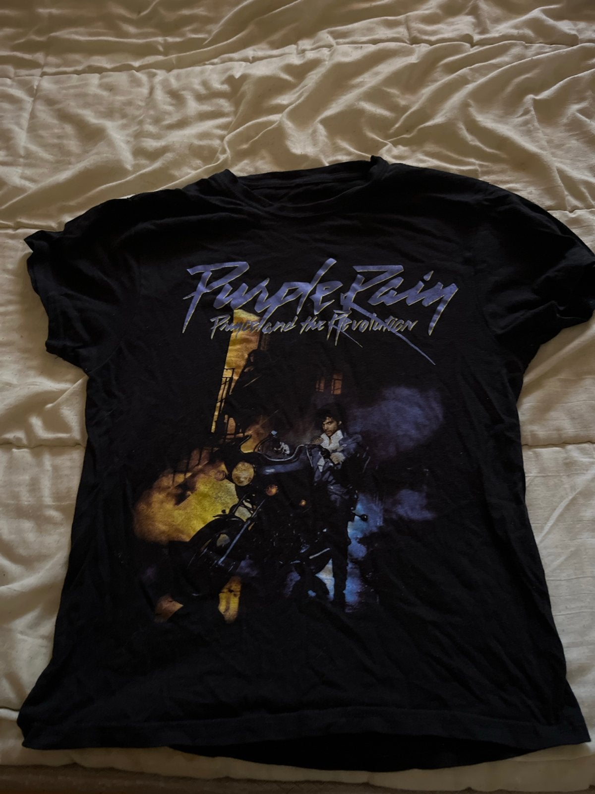 Prince Purple Rain T-shirt Maat S, Zwart, Ophalen of Verzenden, Korte mouw, Maat 36 (S)