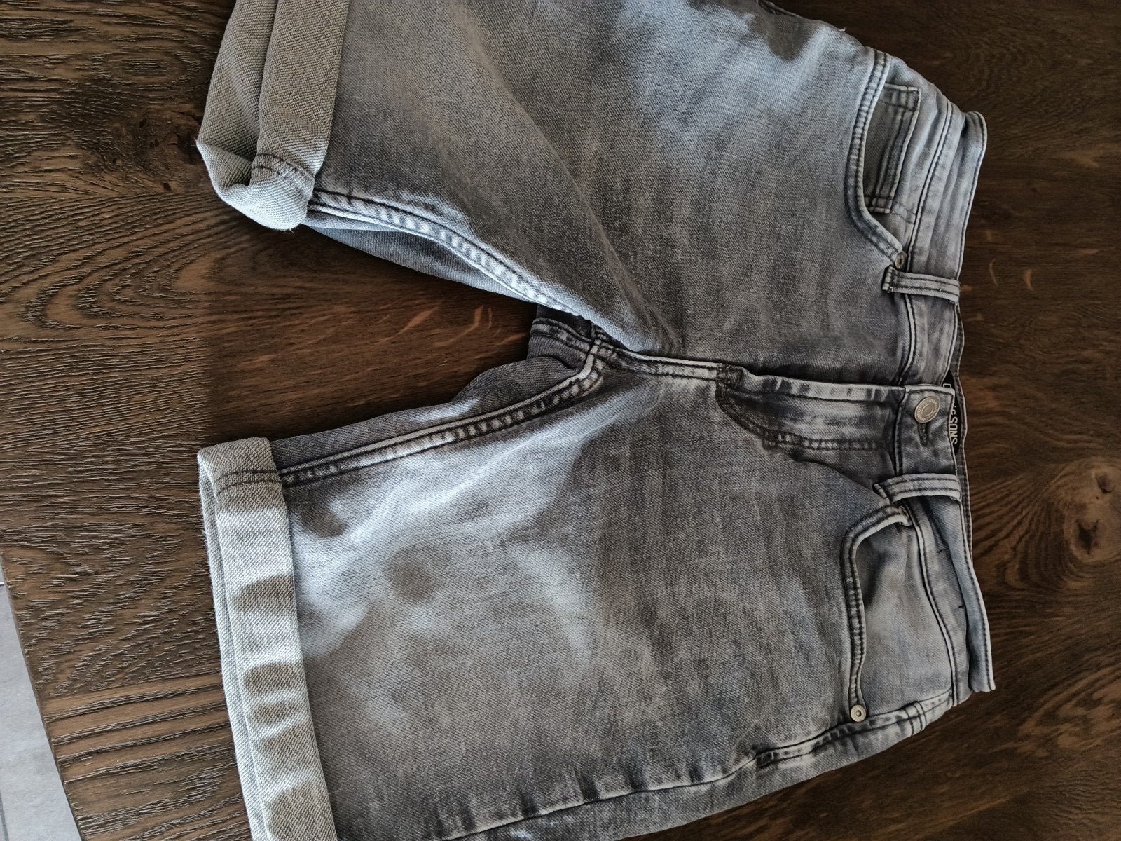 Korte spijkerbroek only& Sons maat s, Kleding | Heren, W32 (confectie 46) of kleiner, Ophalen of Verzenden, Grijs, Gedragen