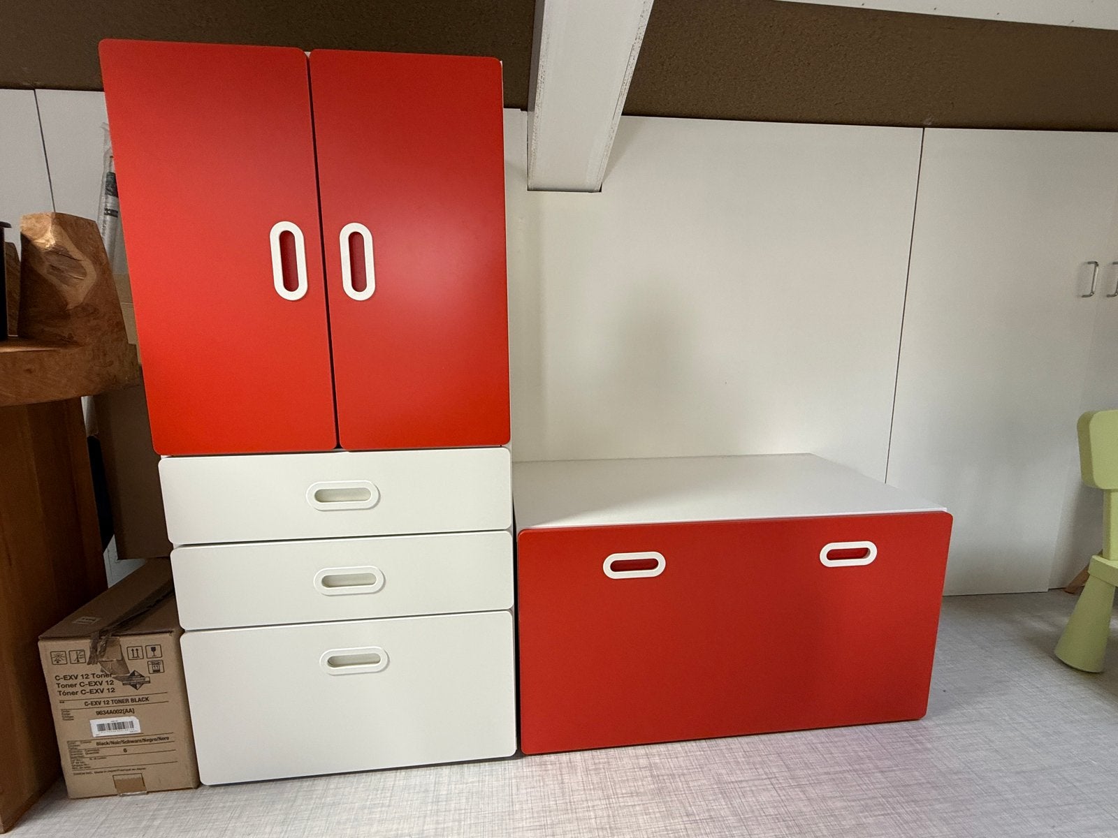 IKEA Stuva Kasten Rood/Wit, Ophalen, Gebruikt, Kast, 50 tot 70 cm