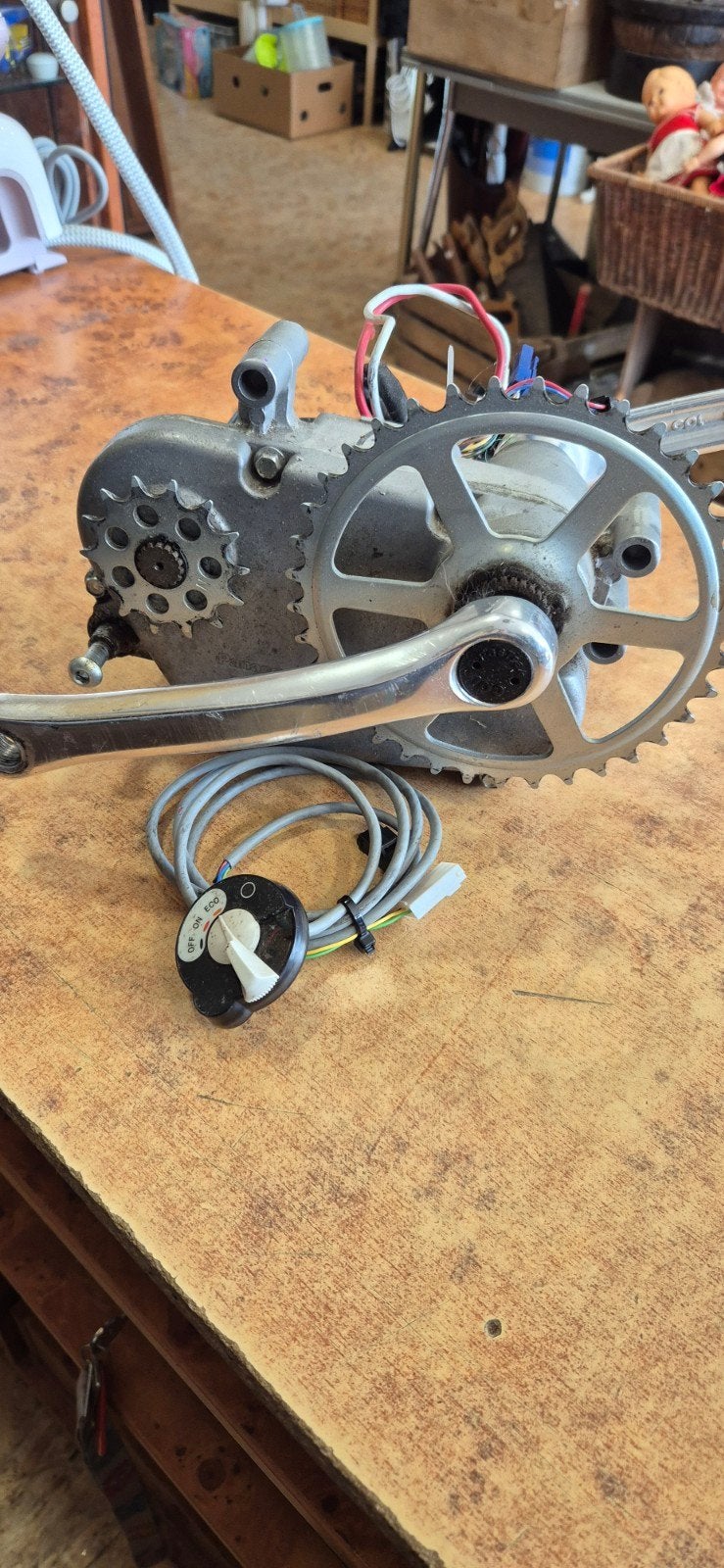 Panasonic 26V Premium Middenmotor + Schakelaar + Crank, Elektrische fiets, Gebruikt, Panasonic, Info@panasonic.com