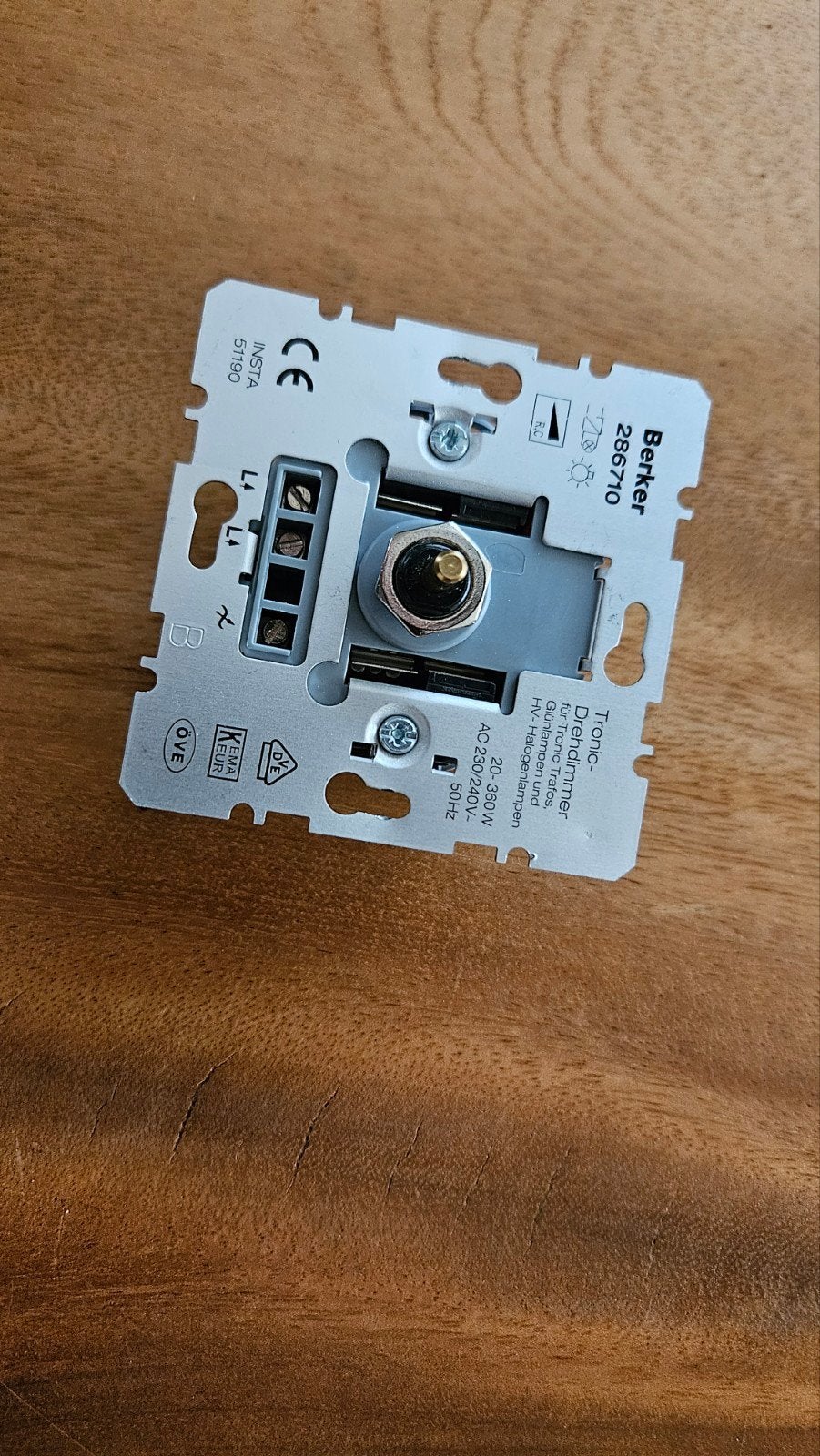Berker Tronic-Dimmer 286710  LED, gloei- en halogeenlampen, Ophalen of Verzenden, Gebruikt, Schakelaar