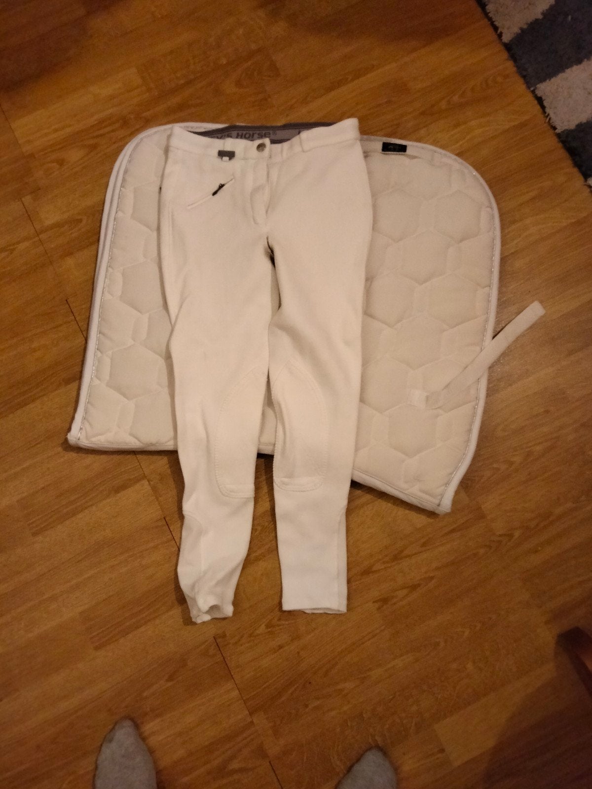 Witte rijbroek maat 152, Dieren en Toebehoren, Kinderen, Dressuur, XS, Ophalen of Verzenden