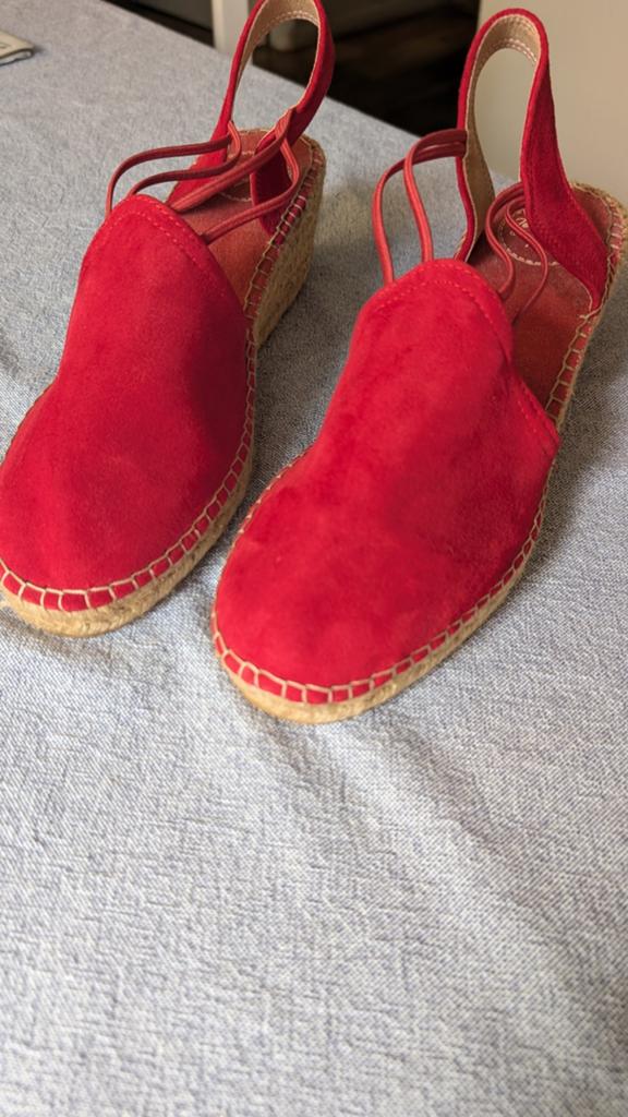 Rode Toni Pons espadrilles van leer, maat 41, Ophalen of Verzenden, Zo goed als nieuw, Espadrilles of Moccasins, Toni Pons