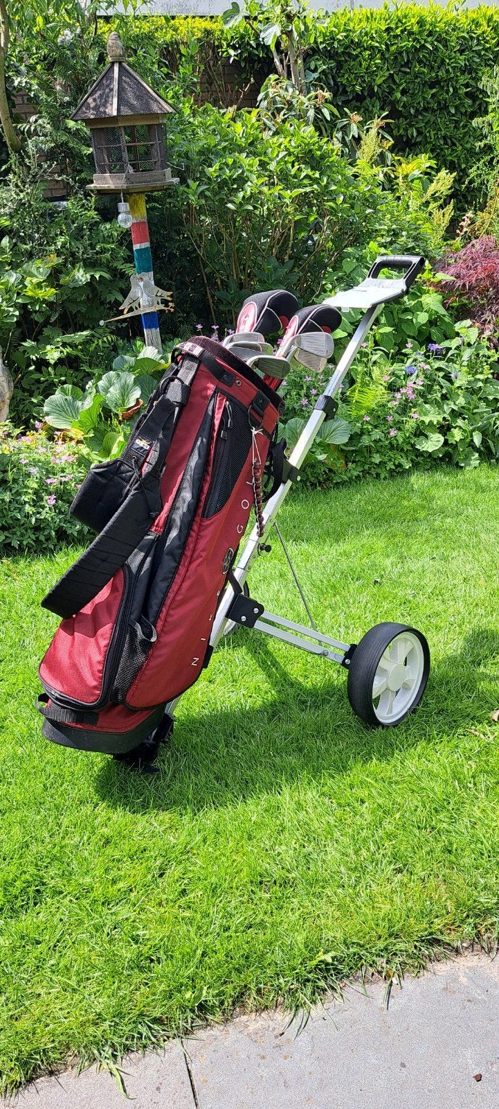 Fraaie SWAYLINE SX9i dames golfset incl.trolley etc., Sport en Fitness, Golf, Ophalen, Zo goed als nieuw, Set