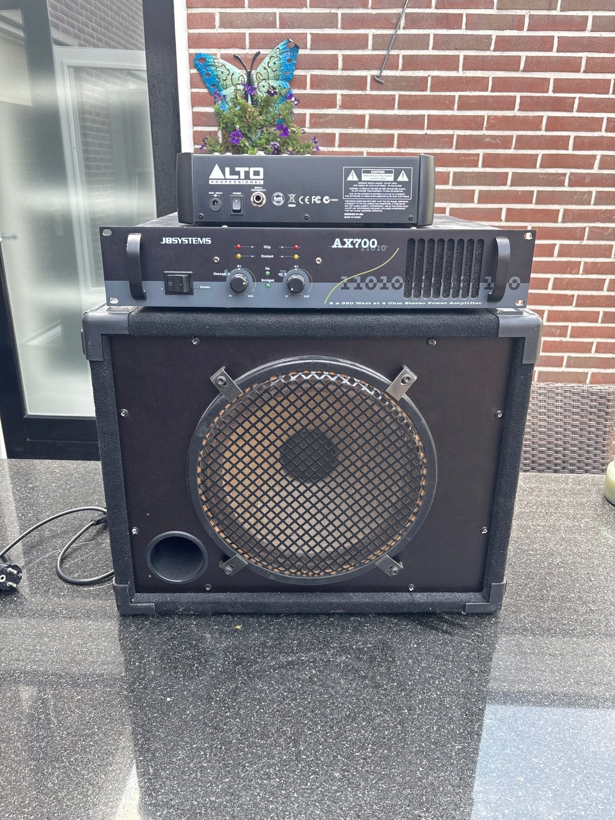 JB Systems AX700 Versterker met Speaker en Alto Mixer, Audio, Tv en Foto, Gebruikt, Speakerset, AUX-ingang, Ophalen