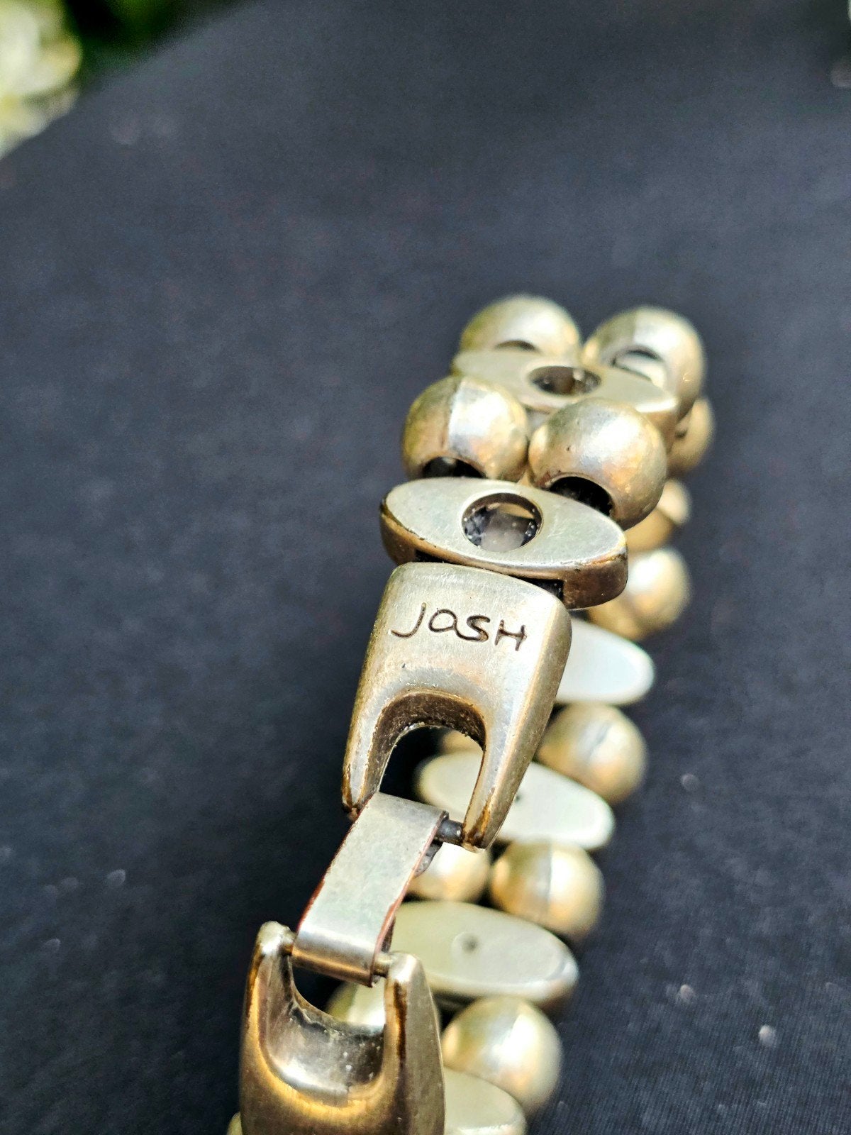7875 : JOSH Silver Statement Link Bracelet -armband, Ophalen of Verzenden, Gebruikt, Zilver, Staal