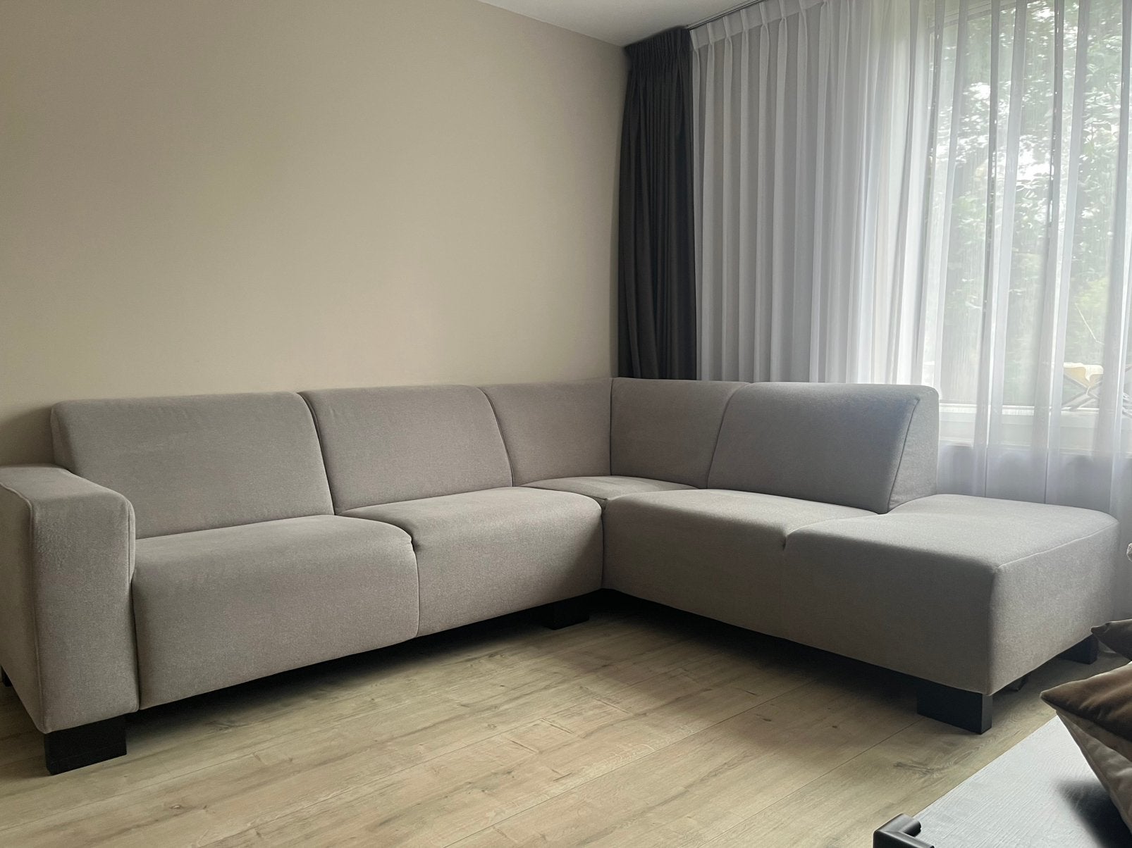 Pronto wonen hoekbank 2,5 zits grijs, Ophalen, Gebruikt, Stof