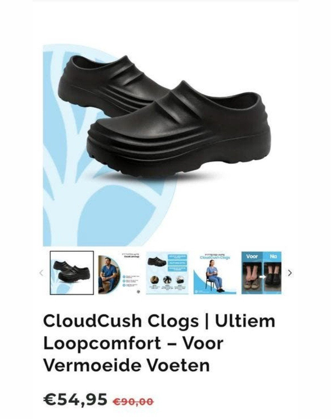 CloudCush Clogs | Ultiem Loopcomfort - Zwart, Ophalen, Nieuw, Zwart