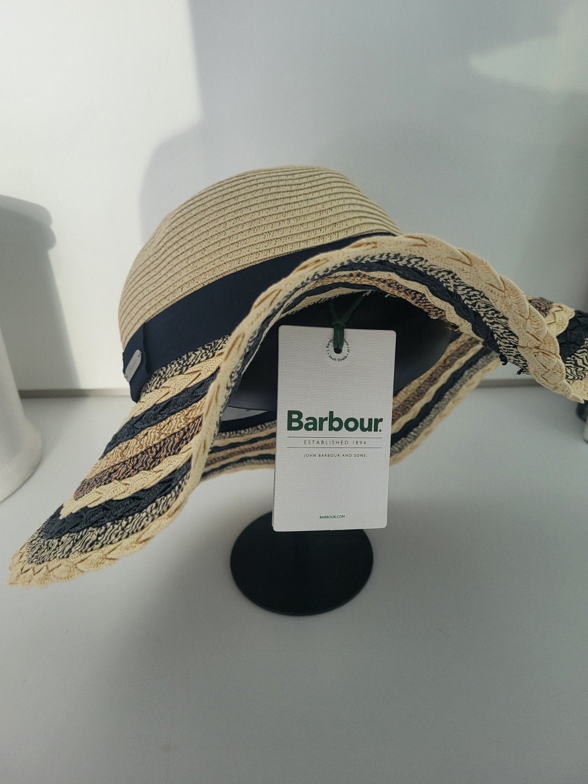 BARBOUR (ZONNE)HOED NIEUW, Barbour, 55 cm (S, 6⅞ inch) of minder, Hoed, Nieuw