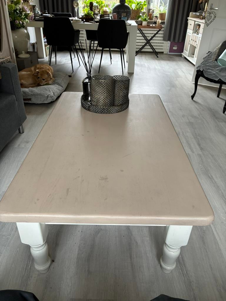 Salontafel grenen met lade - 130x80x48 cm, Huis en Inrichting, Ophalen, Gebruikt, 100 tot 150 cm, 50 tot 100 cm
