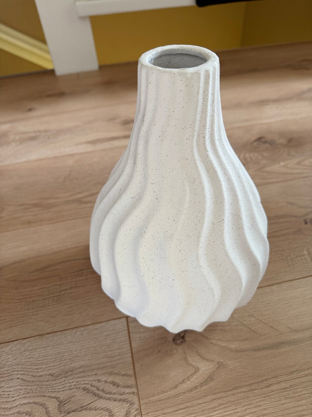 Riverdale Vaas Wit - 30cm - Handgemaakt, Ophalen, Handgemaakt, Wit, Zo goed als nieuw