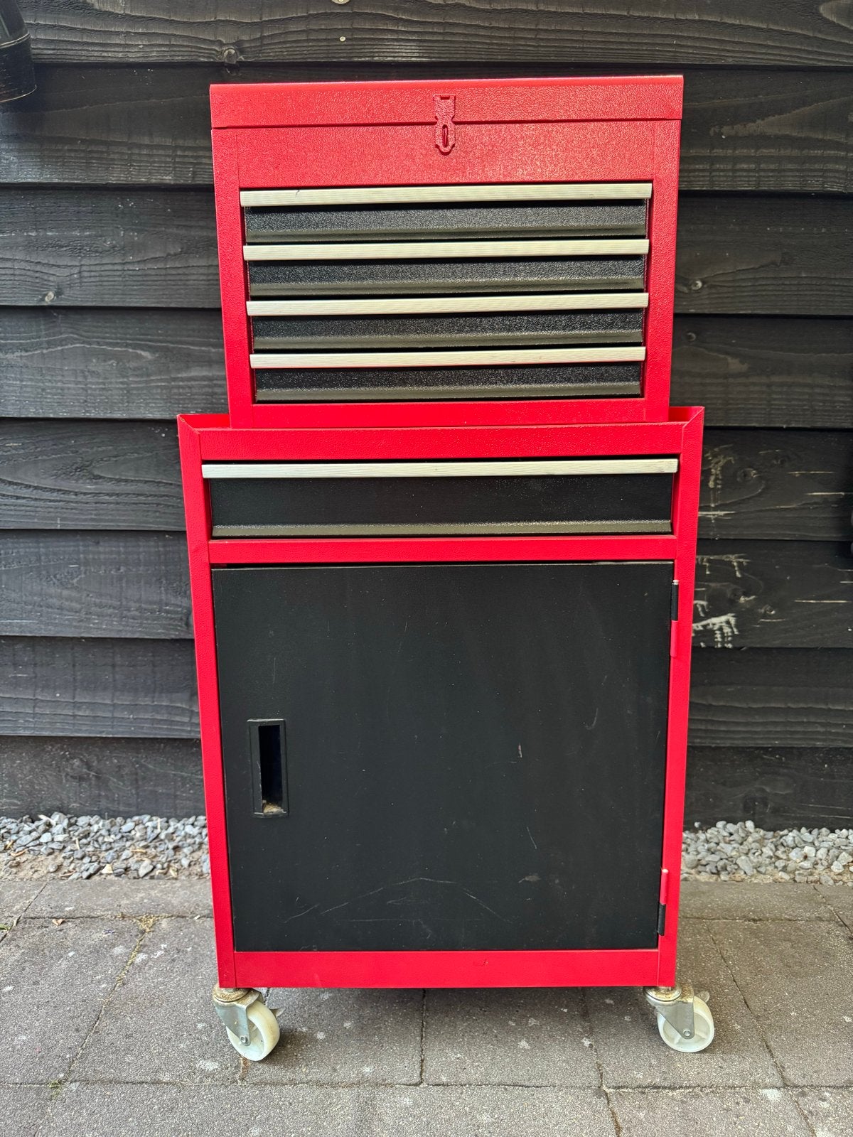 Gereedschapswagen met gereedschapskist - Rood/Zwart, Ophalen, Gebruikt
