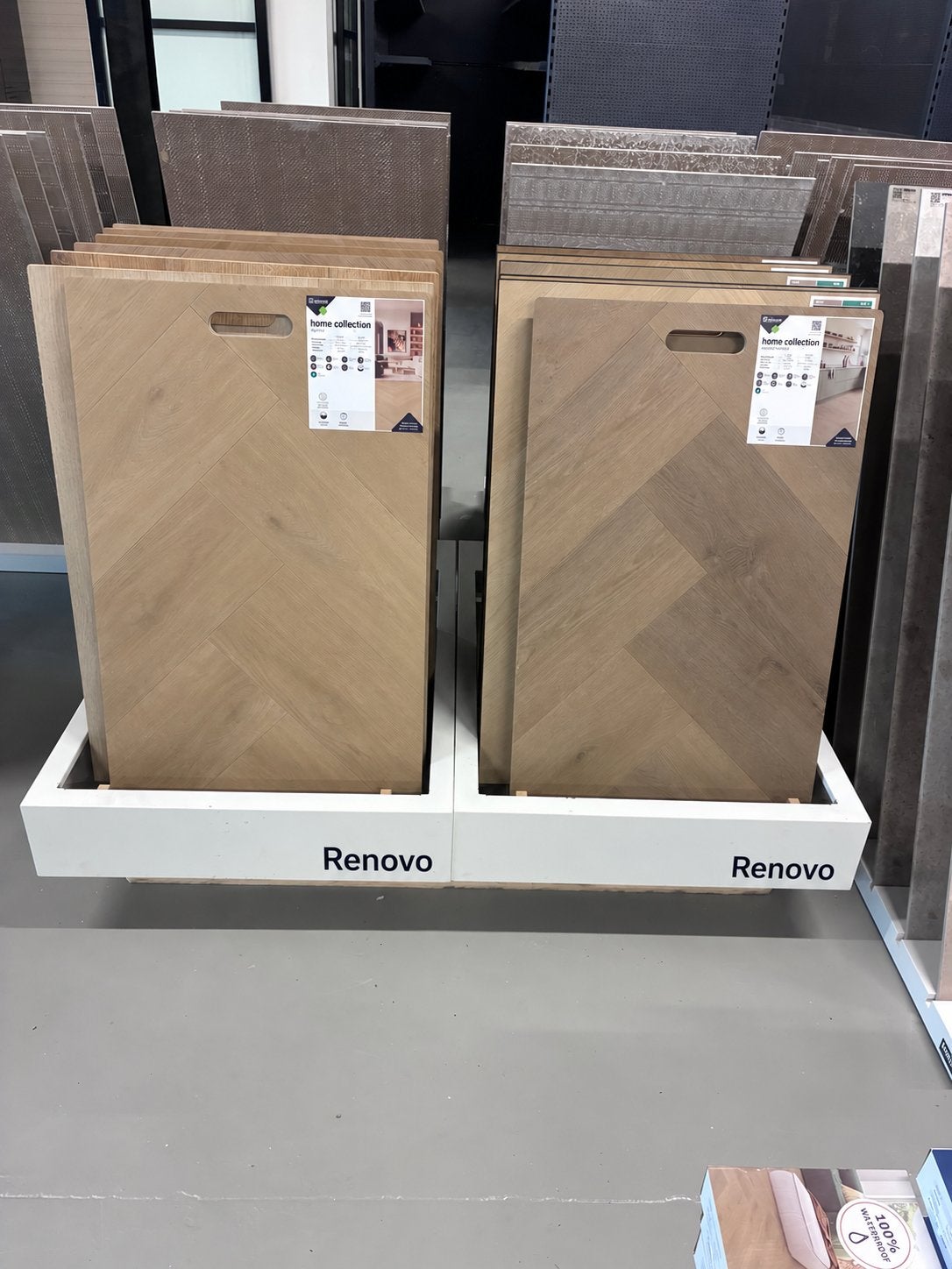 Mega actie PVC klik en plak vloeren - Visgraat XL & Rechte p, Ophalen, Nieuw, Bruin, Vinyl