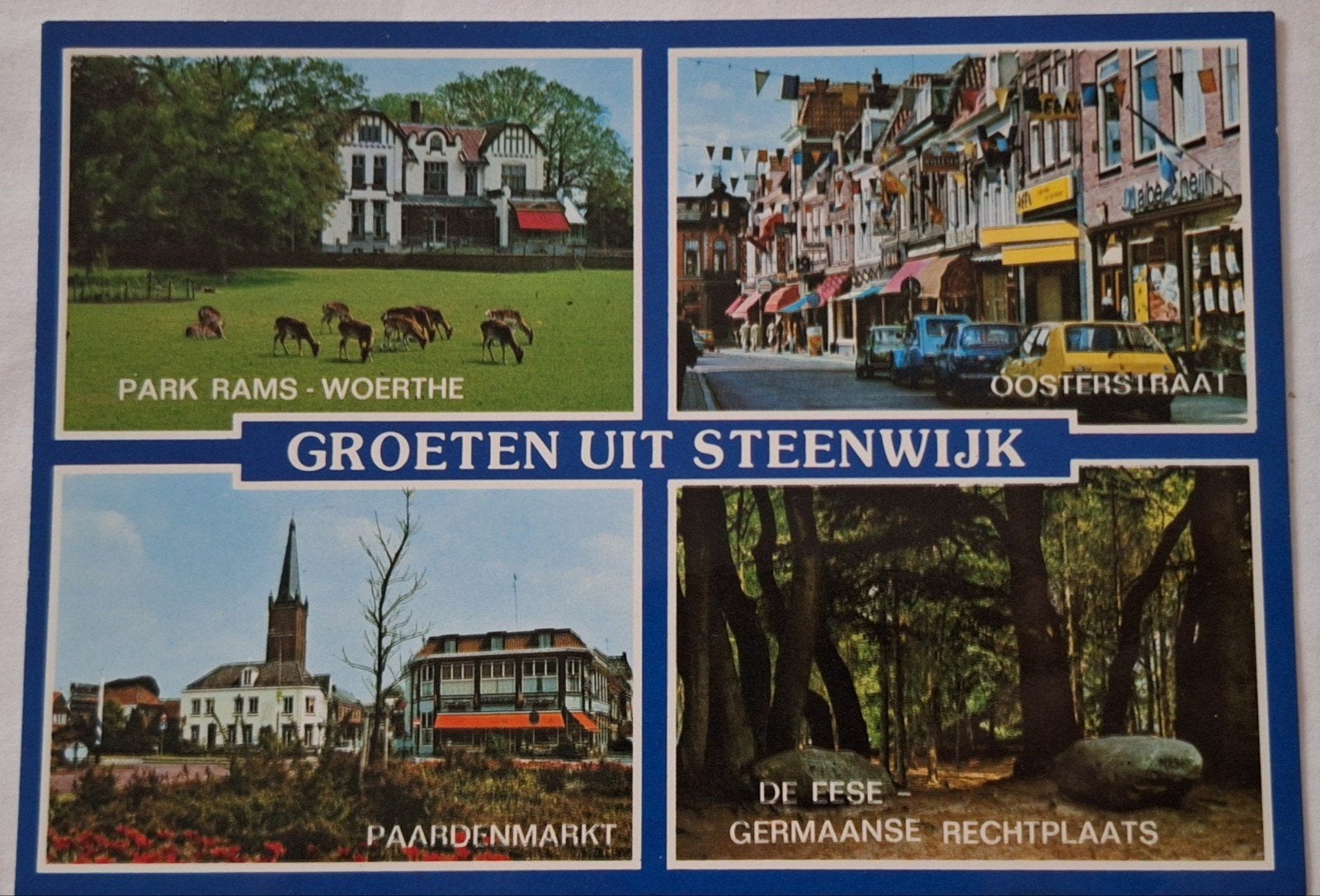 Groeten uit Steenwijk - Vintage Ansichtkaart, Verzamelen, Ansichtkaarten | Nederland, Ophalen of Verzenden, 1960 tot 1980, Ongelopen