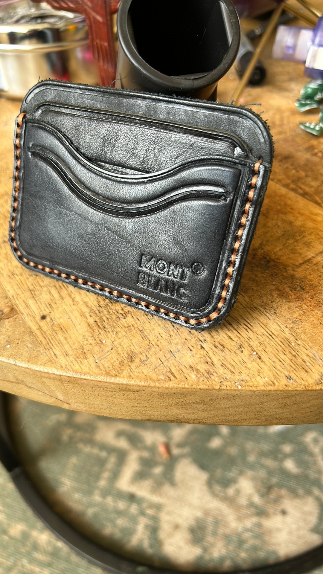 MOMTBLANC luxe Cardholder, Kleding | Heren, Riemen en Ceinturen, Ophalen of Verzenden, Zo goed als nieuw, Zwart