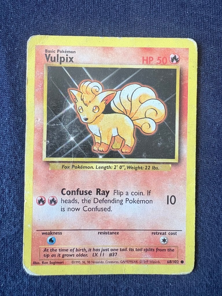 Vulpix - Base 68/102 - Good, Ophalen of Verzenden, Zo goed als nieuw, Losse kaart