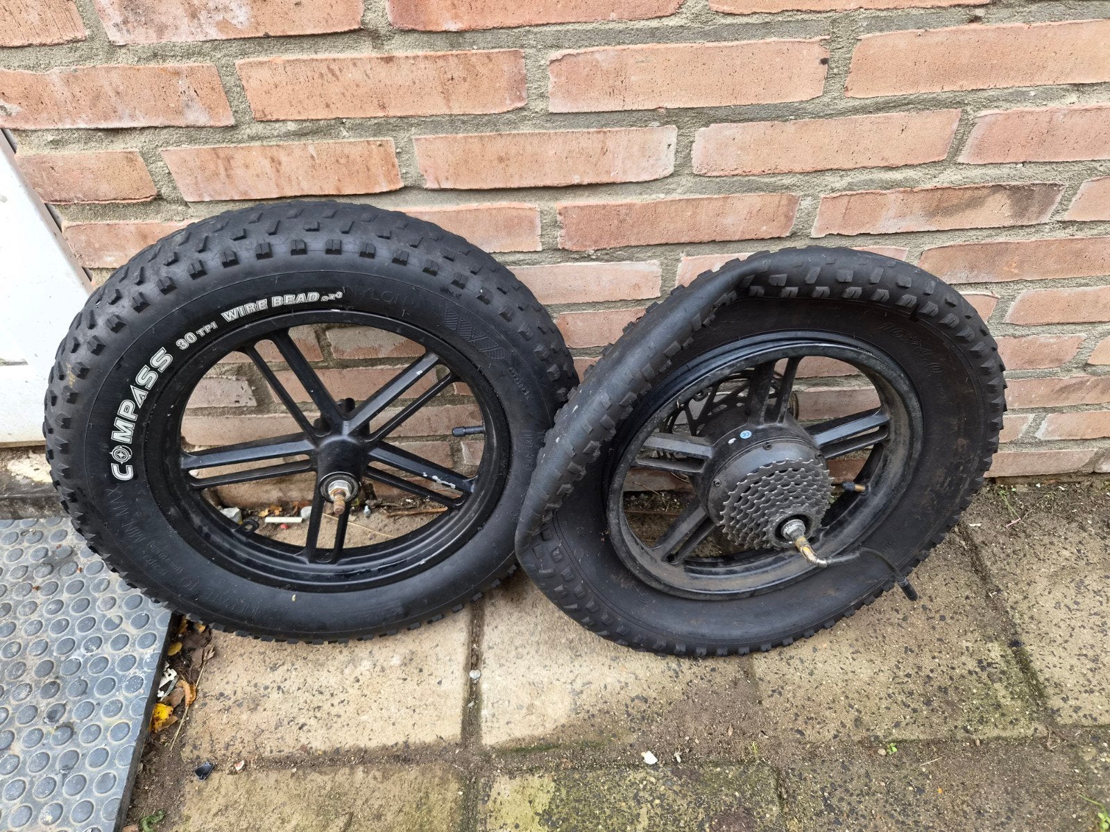 Fatbike mini velgen met motor en 7 versnellingen, Ophalen, Gebruikt, Elektrische fiets, Wiel