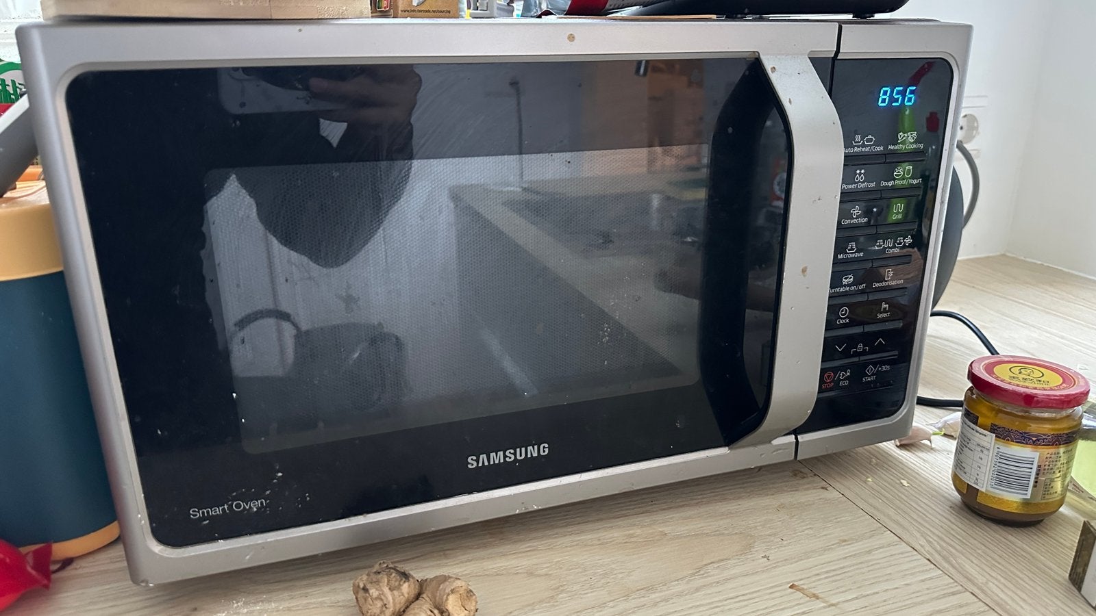 Samsung MC28H5015CS Combination Microwave, SmartOven, Ophalen, Zo goed als nieuw