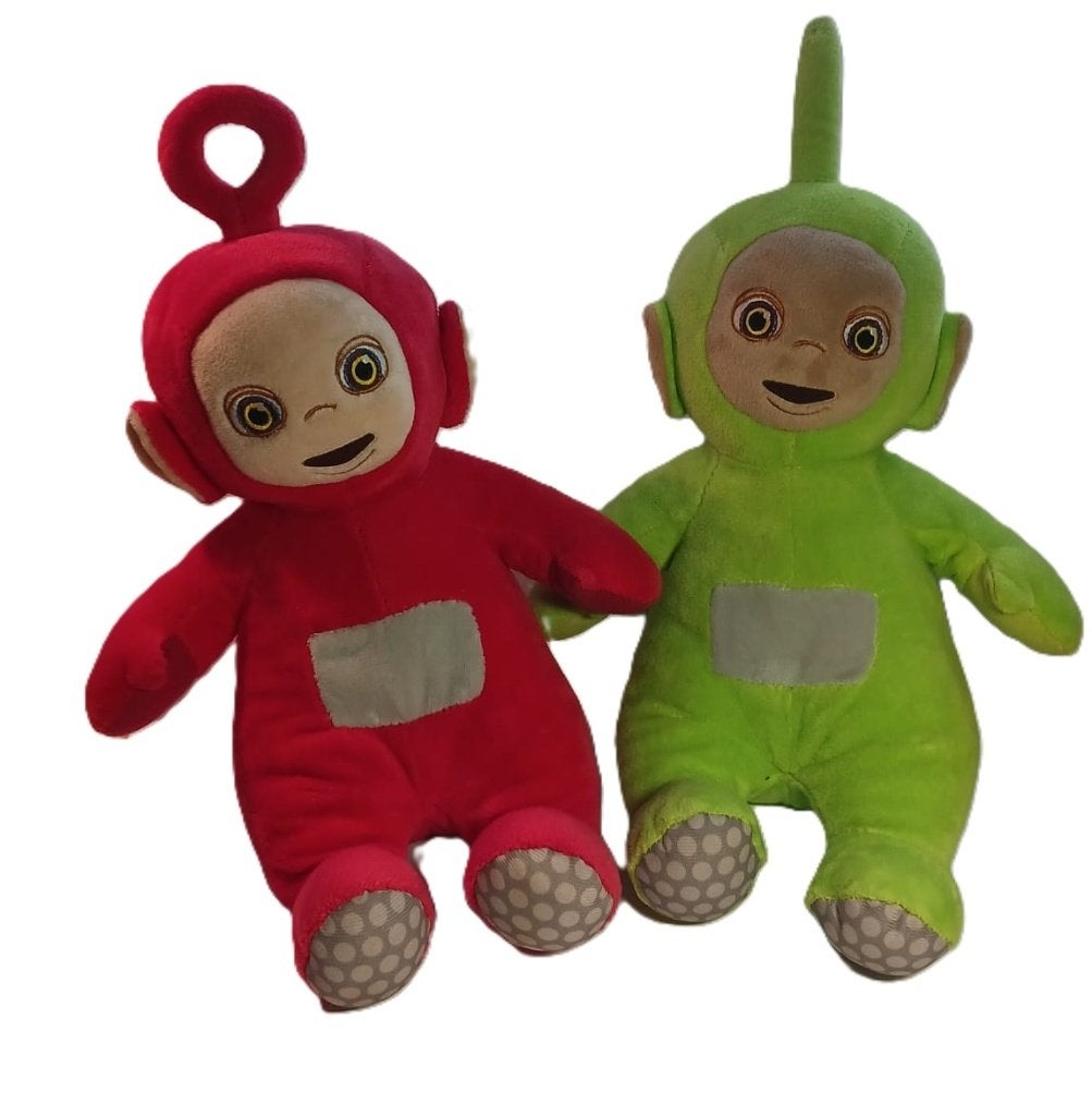 Teletubbies Pluche speelgoed knuffel Dipsy en Po 34 cm, Overige merken, Overige typen, Ophalen of Verzenden, Zo goed als nieuw