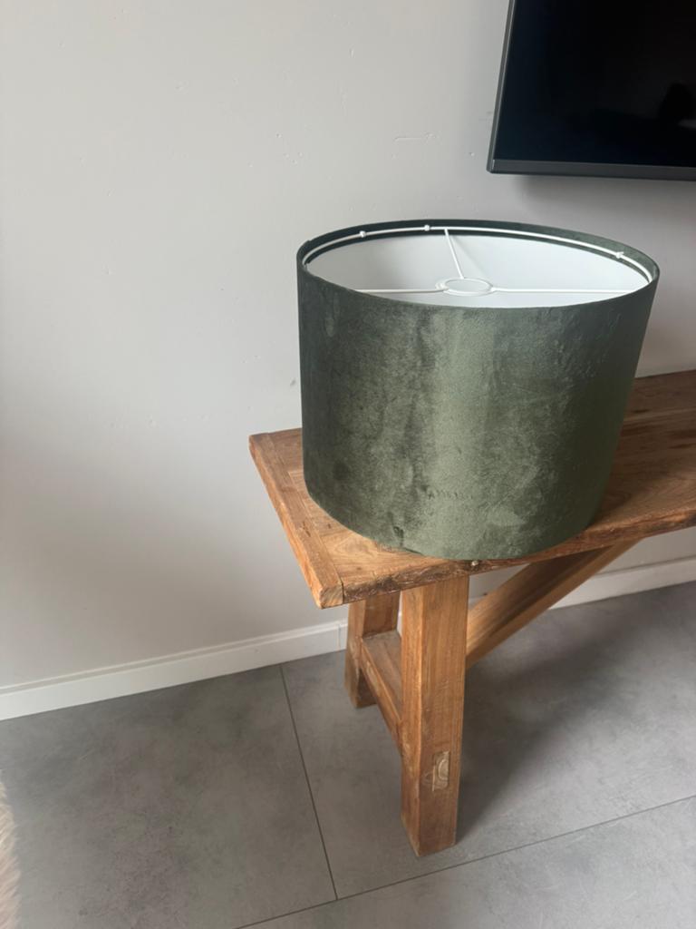 Velours lampenkap, Huis en Inrichting, Lampen | Lampenkappen, Ophalen, Zo goed als nieuw, Rond, 25 tot 50 cm