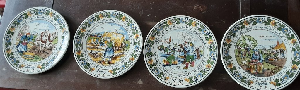 KONINKLIJKE GOEDEWAAGEN 4 seizoenen borden (set), Ophalen of Verzenden