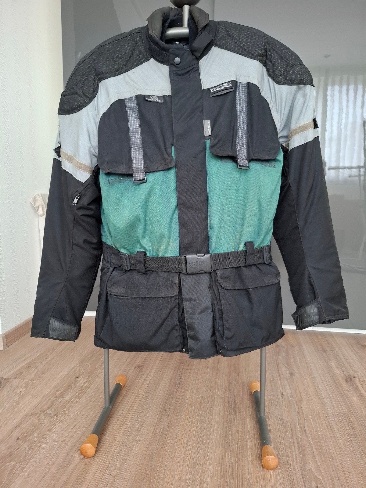 Motorjas maat XXL (54) met uitneembare binnenjas, Ophalen, Jas | textiel, Heren, MQP