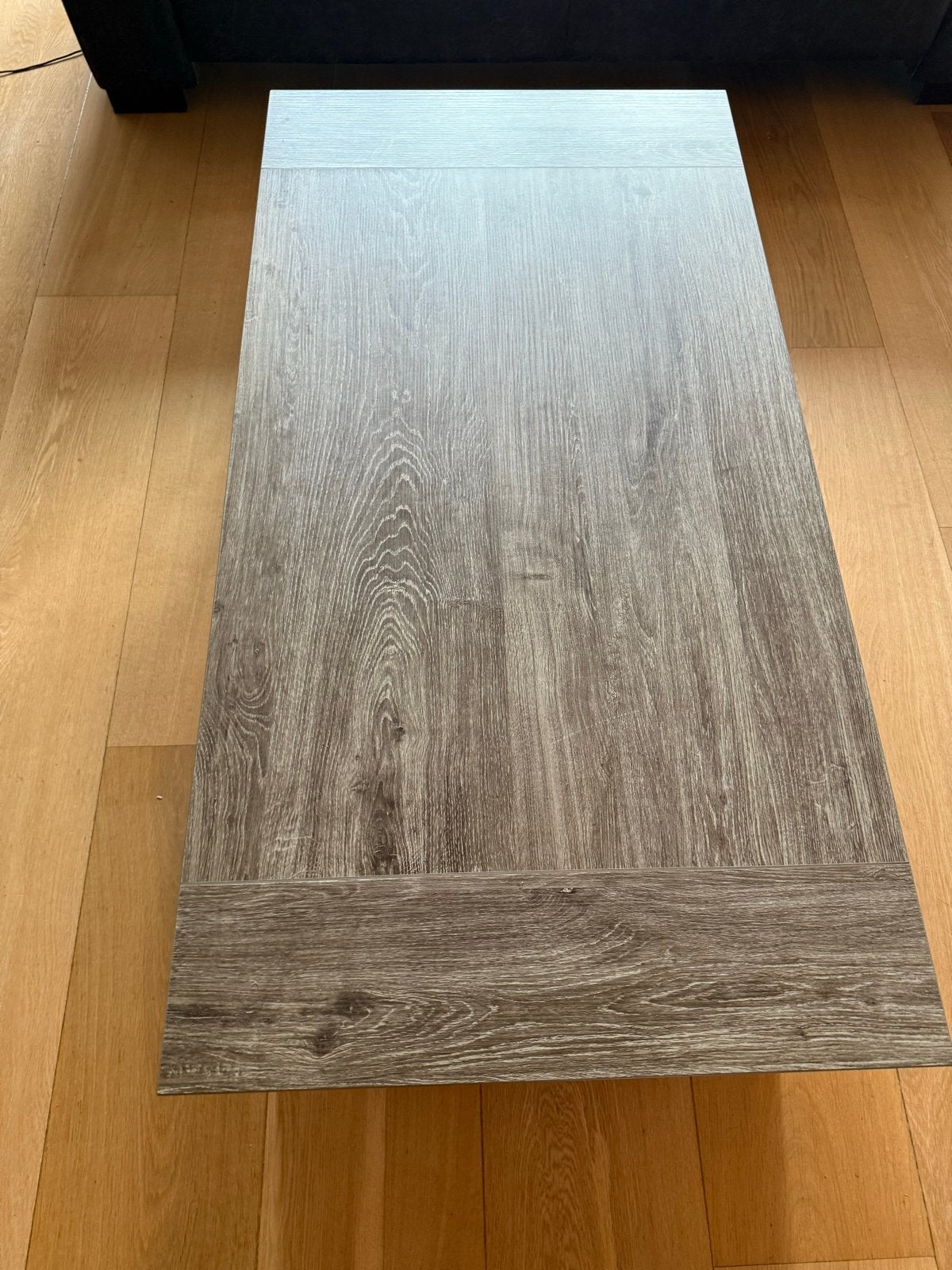 Stevige salontafel met opberglade en bijzettafel, Ophalen, Gebruikt, 100 tot 150 cm, 50 tot 100 cm