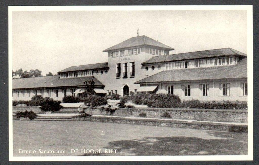 Oude Ansicht - Ermelo Sanatorium DE HOOGE RIET - Gld., Ophalen of Verzenden, 1940 tot 1960, Ongelopen, Gelderland