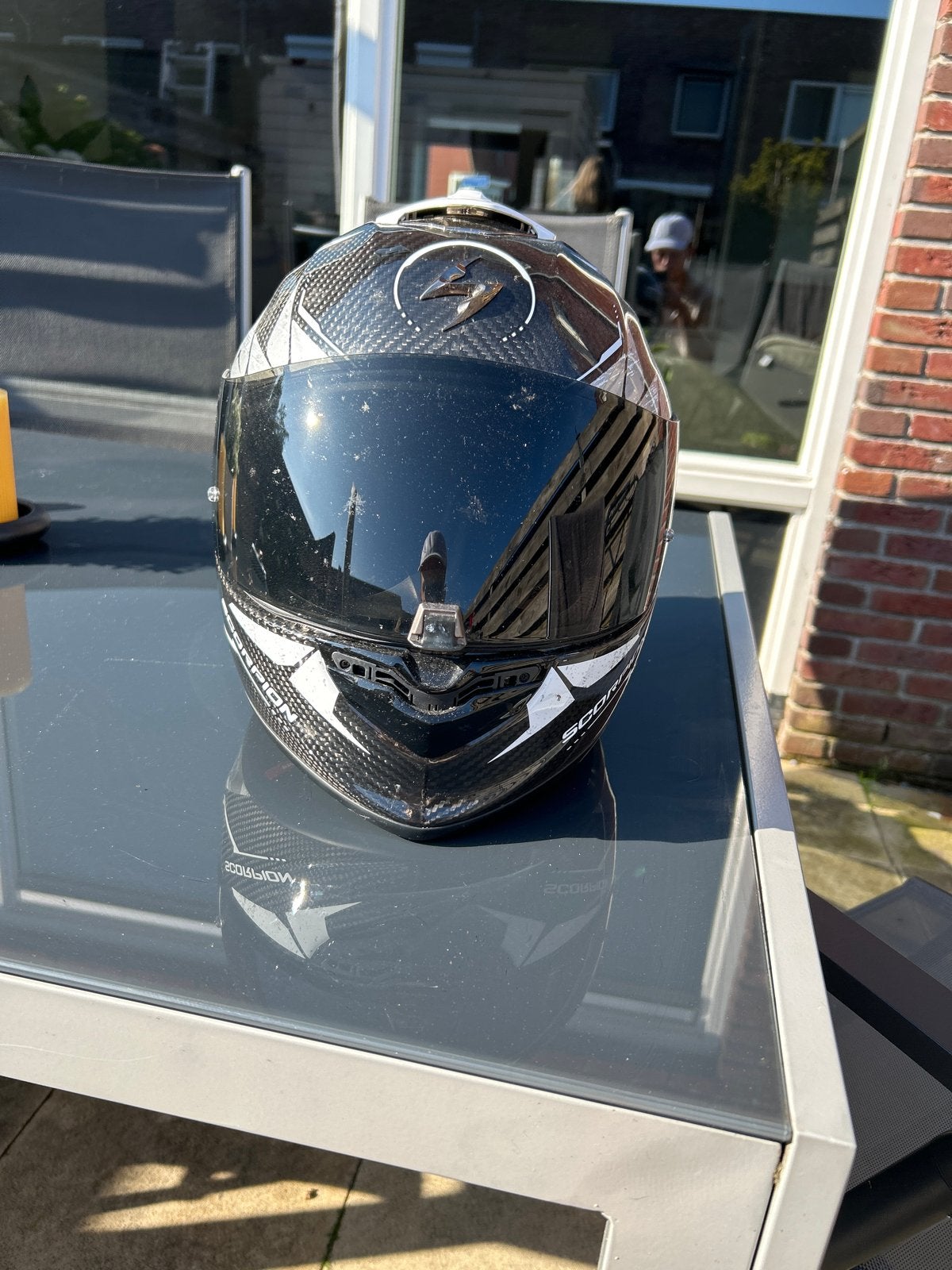 Scorpion EXO integraalhelm - Carbon look, Motoren, M, Heren, Nieuw zonder kaartje, Integraalhelm