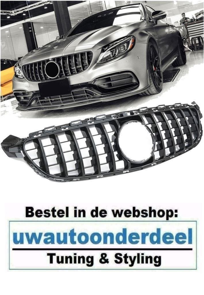Grill Glans Zwart Panamericana Voor MB C63 AMG W205 S205 Cou