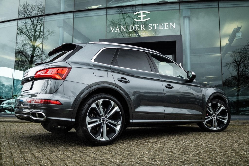 Audi SQ5 3.0 TFSI quattro Pro Line Plus Carbon | B&O | Memor, Auto's, Audi, Automaat, Automatische klimaatregeling, Stof, Gebruikt