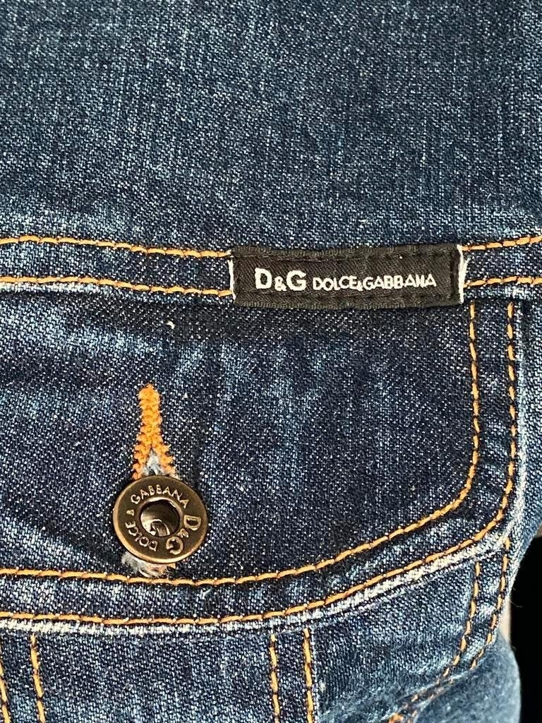 J543 Origineel Dolce & Gabbana mt. M=38 spijkerjasje jasje, Maat 38/40 (M), Dolce & Gabbana, Blauw, Ophalen of Verzenden
