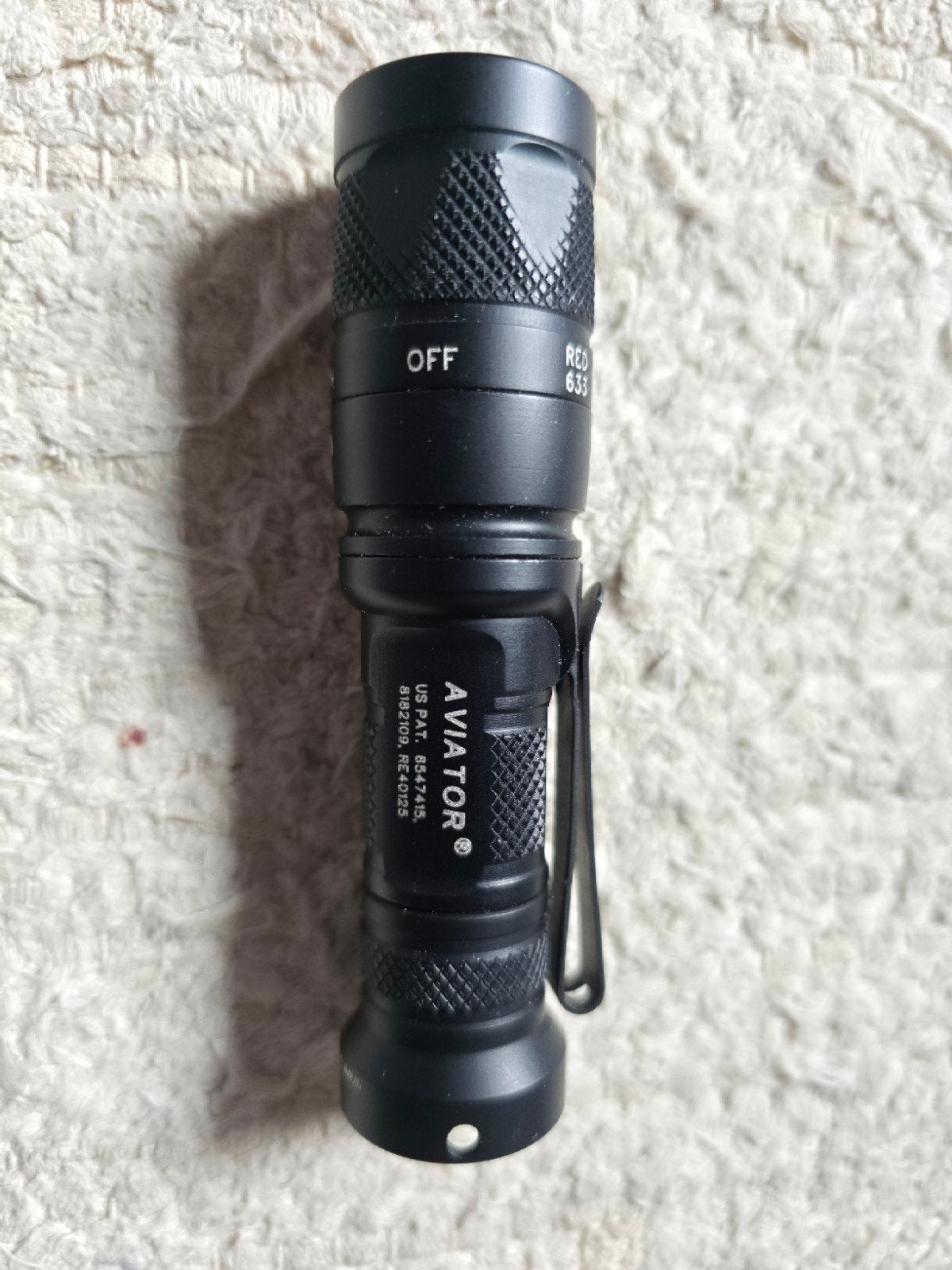 Surefire Aviator flashlight, Ophalen of Verzenden, Zo goed als nieuw, Batterij