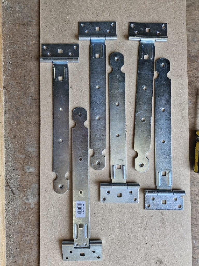 6 gegalvaniseerde hengen scharnieren 300mm, Ophalen, Nieuw, IJzer, Scharnier