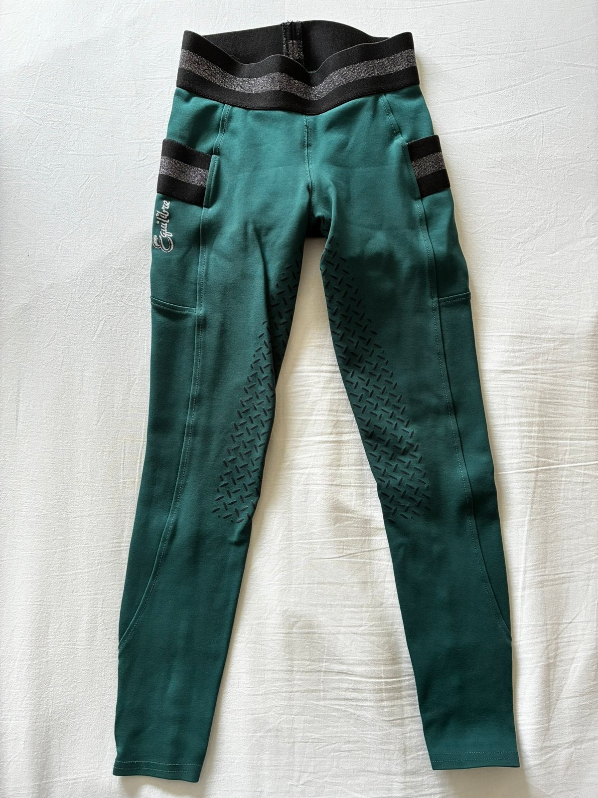 Paardrij legging maat 140/146 incl gratis zwarte rijlegging, Met grip, Kinderen, Overige merken, Zo goed als nieuw