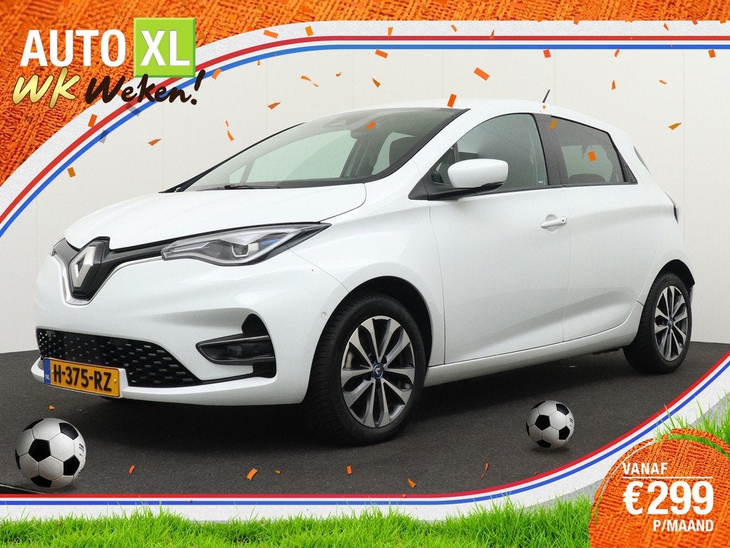 Renault ZOE R135 52 kWh 90%SOH Intens Warmtepomp (incl Accu), Auto's, Renault, 136 pk, Gebruikt, Zwart, Wit