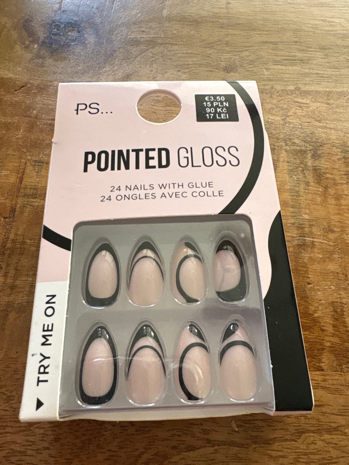 PS... Pointed Gloss nepnagels met lijm, Verzenden, Nieuw, Overige typen