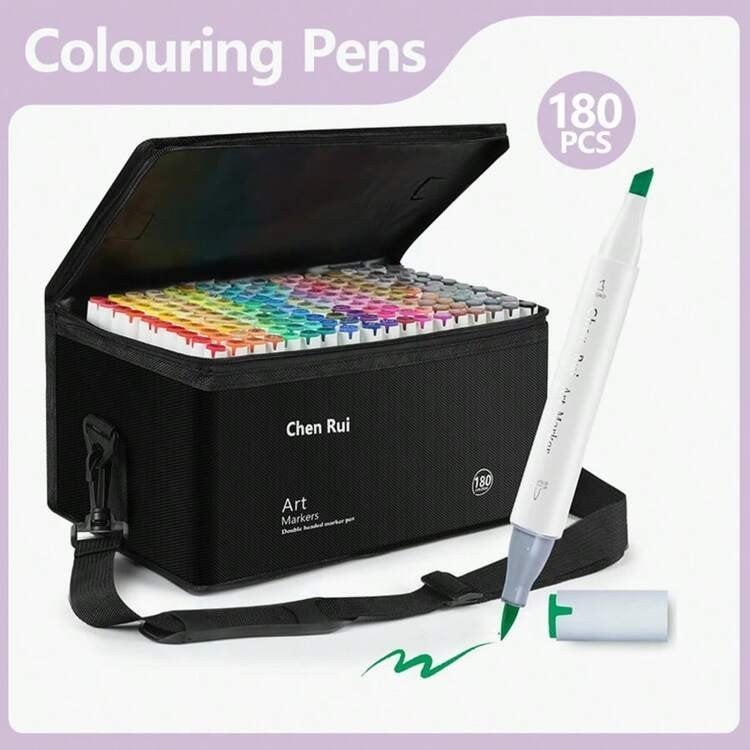 Chen Rui Alcohol Markers - 180 Stuks Kleurstiften Set, Ophalen, Zo goed als nieuw, Potlood of Stift