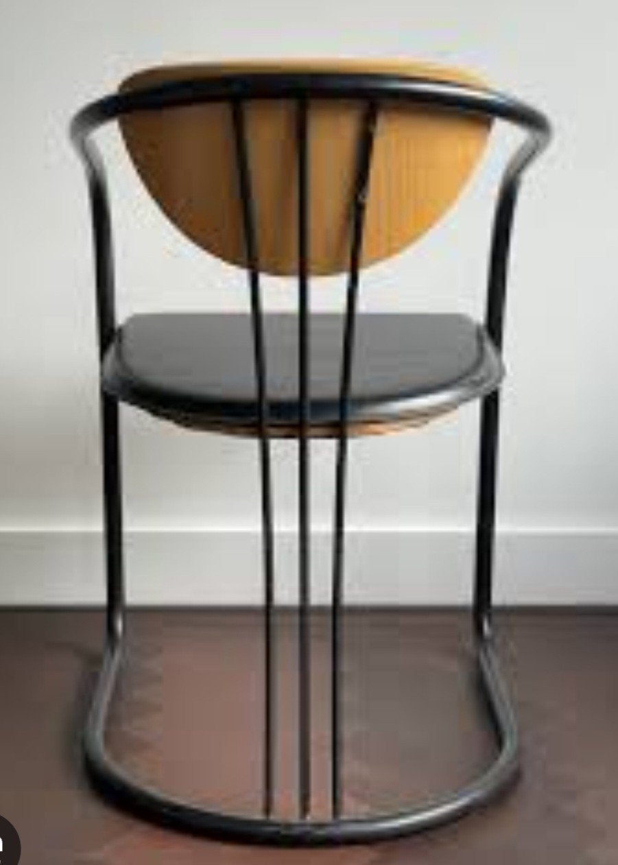 6 Memphis eetkamerstoelen: gratis af te halen, Ophalen, Overige materialen, Gebruikt, 75 cm of meer