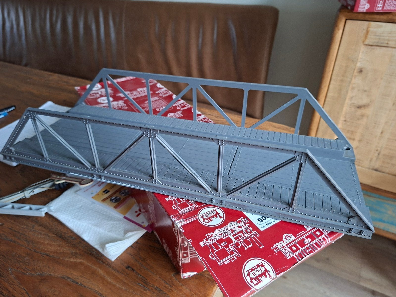lgb spoorbrug 45 cm 45600 zgan in ovp, Gelijkstroom, Brug, Tunnel of Gebouw, Ophalen of Verzenden, Zo goed als nieuw