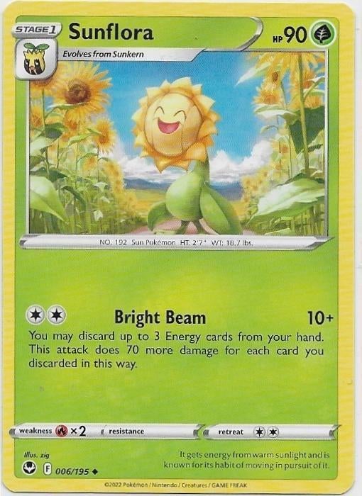 Silver Tempest,  Sunflora [uncommon] 6/195, Verzenden, Nieuw, Losse kaart