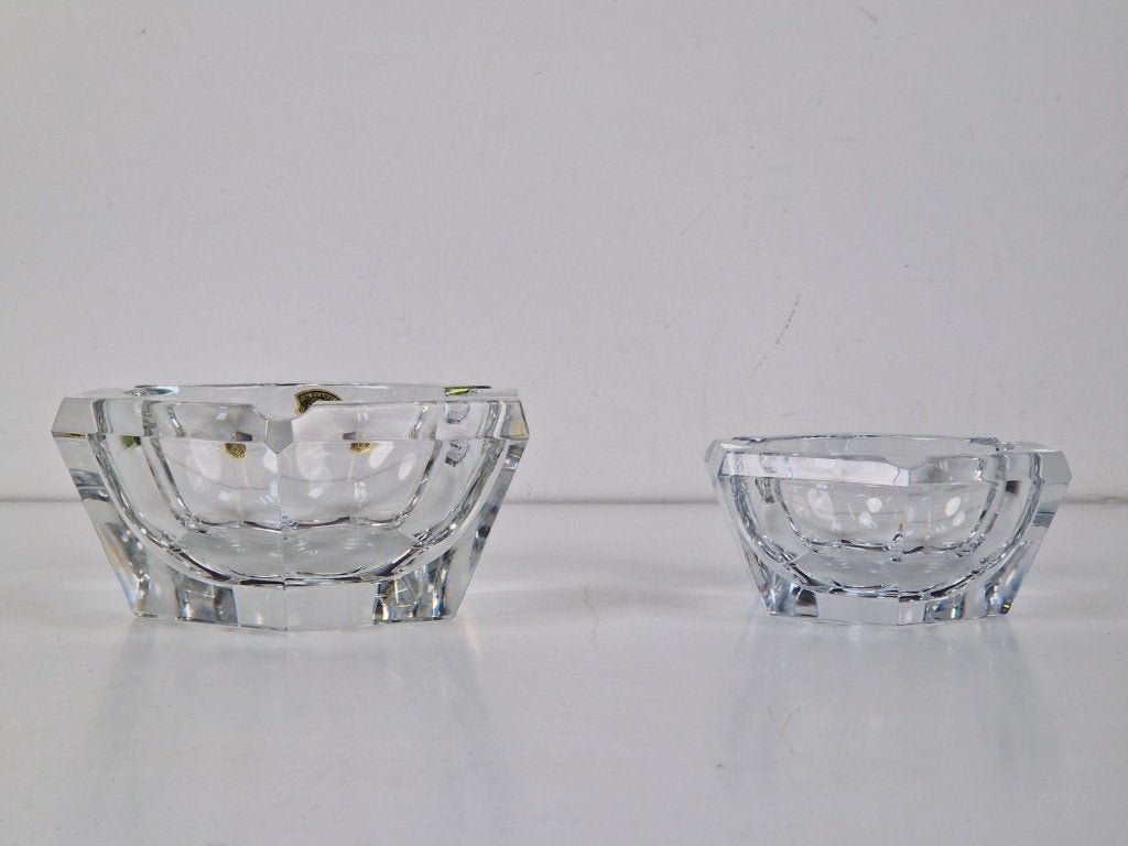 Set vintage Val saint lambert kristal asbak Mid-century ‘60, Nieuw, Ophalen of Verzenden, Asbak