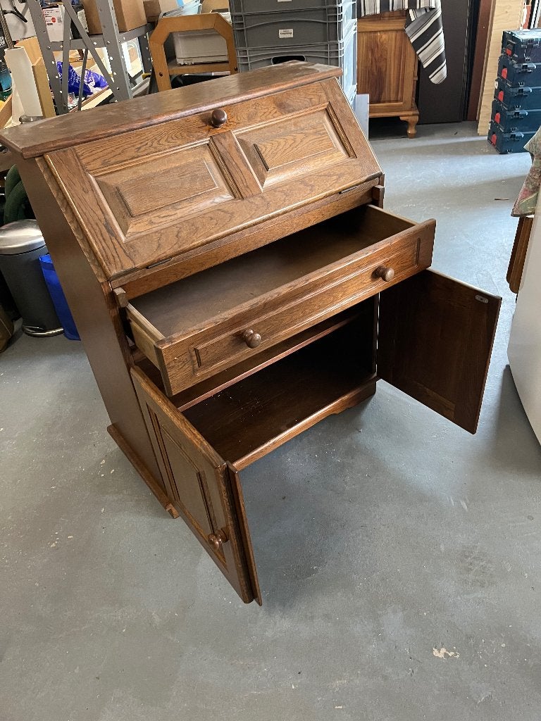 secretaire, Ophalen of Verzenden, Gebruikt, Klassiek eiken
