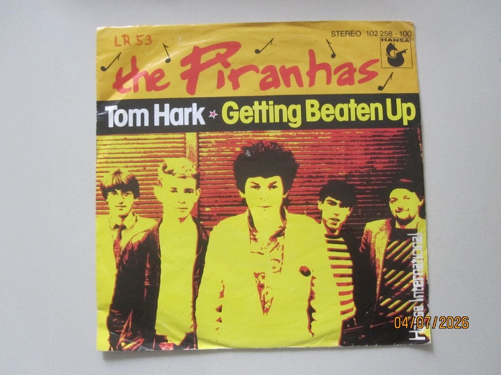 THE PIRANHAS - tom hark - vinyl 7", Gebruikt, 7 inch, Ophalen of Verzenden, Reggae en Ska