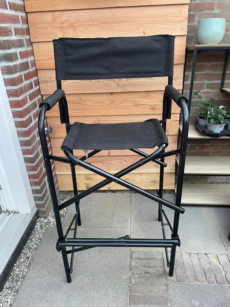 Mehron Make-up /regisseurstoel, Huis en Inrichting, Stoelen, Gebruikt, Eén, Metaal, Zwart, Ophalen