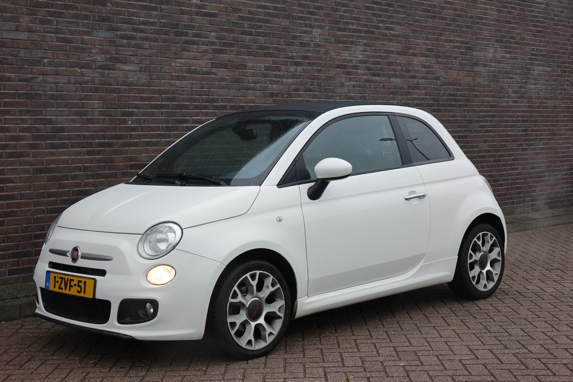 Fiat 500C 0.9 TwinAir Turbo 500S Sport, Airco Super leuke ca, Auto's, Fiat, Euro 6, Cabriolet, Leder en Stof, Wit