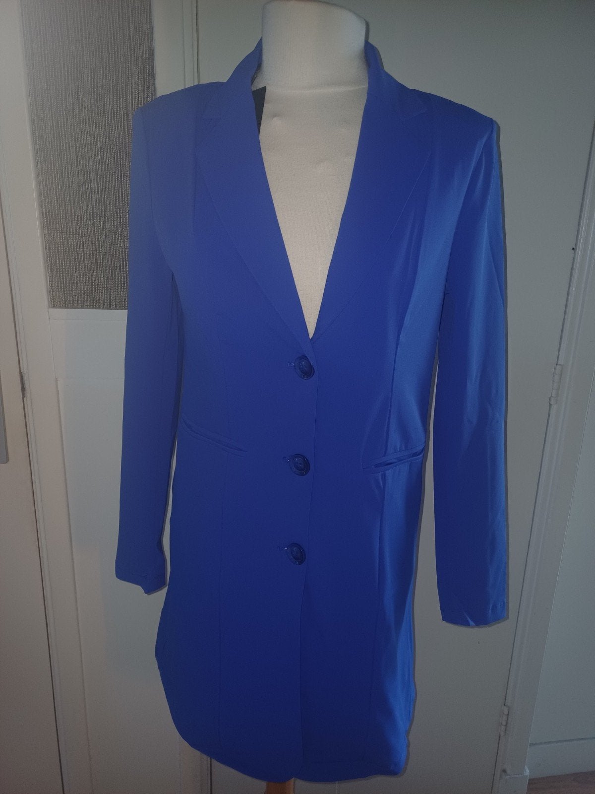 Mi Piace Travel Lange Blazer COBALT - Maten M, L, XL, Mp, Mp, Blauw, Maat 42/44 (L)