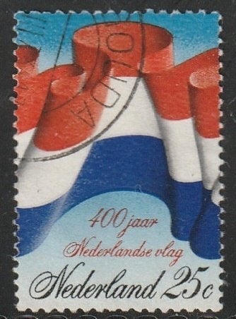 Nederland 1972 1011 Vlag 25c, Gest Gouda, Postzegels en Munten, Postzegels | Nederland, Ophalen of Verzenden, Na 1940, Gestempeld