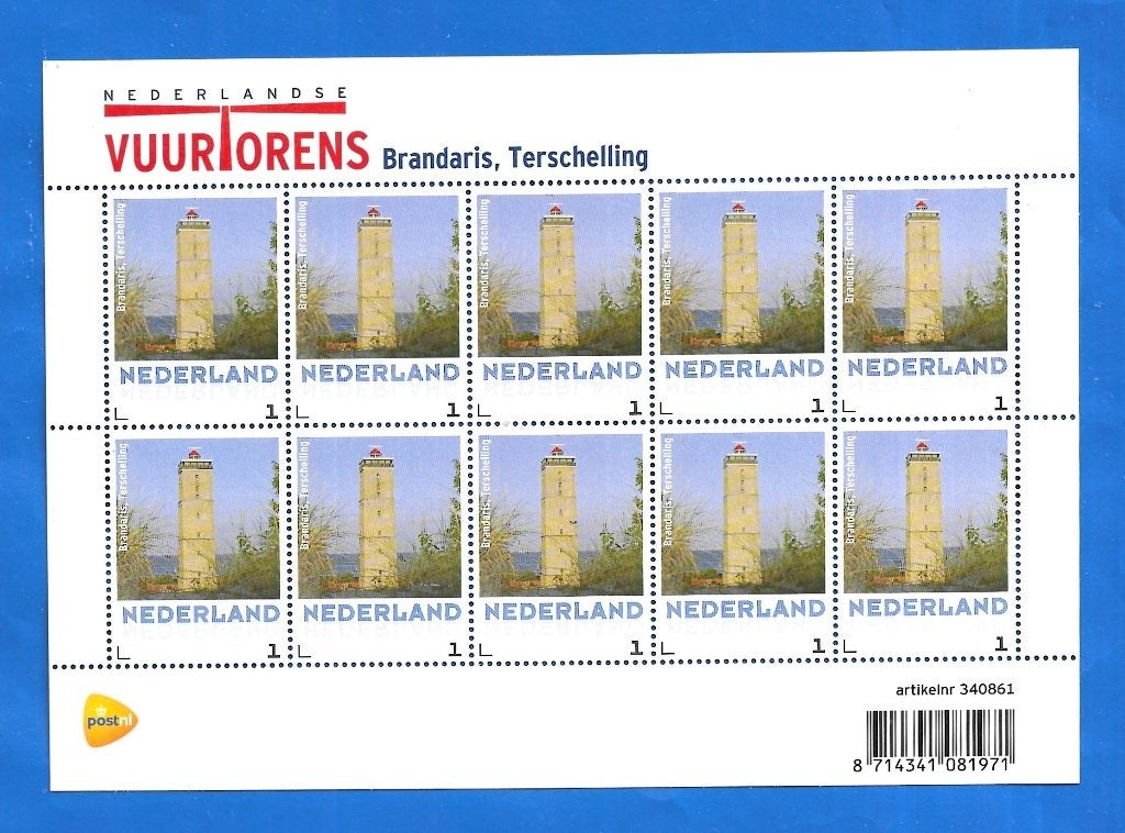 NVPH V3013-Ab-20 "Nederlandse Vuurtorens": Brandaris, Verzenden, Na 1940, Postfris