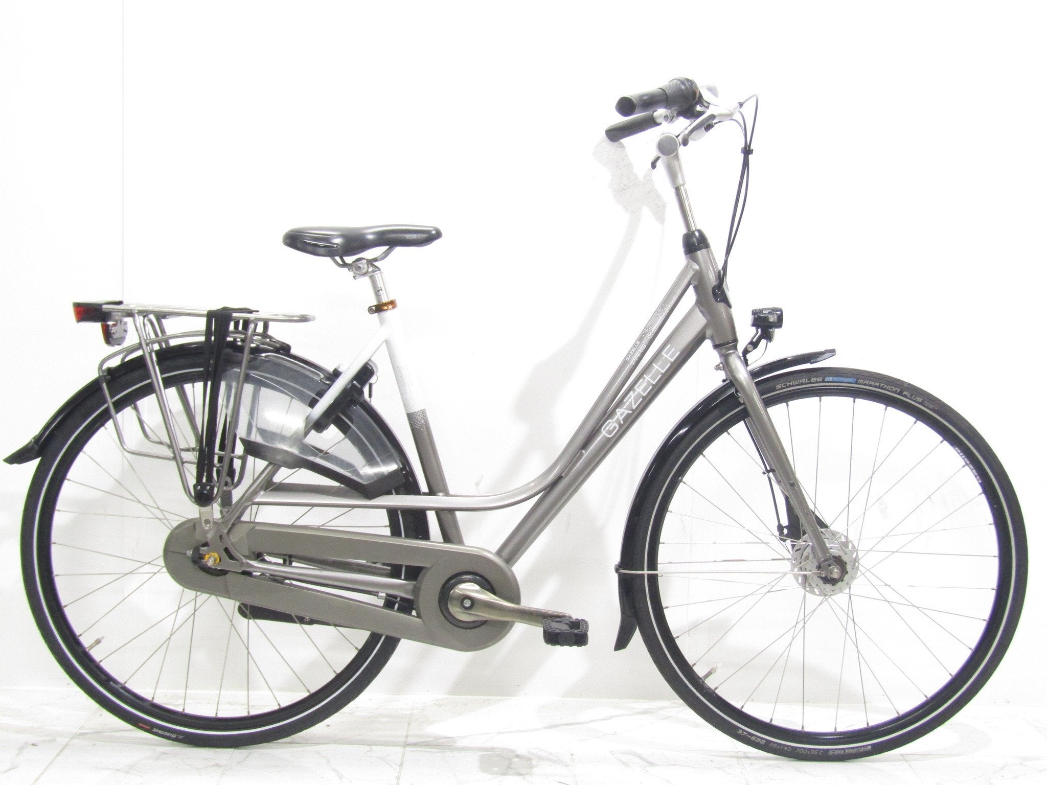 Gazelle Paris grijs dames 53cm 28inch, 53 tot 56 cm, Gebruikt, Gazelle, Versnellingen